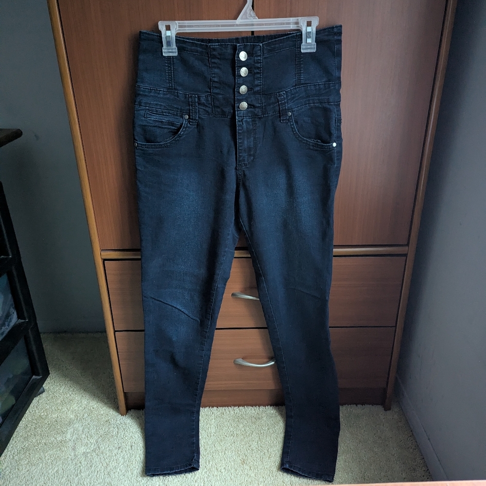 High Waist Skinny Fit Jeans size 11 (equivalent to size 29) dark blue